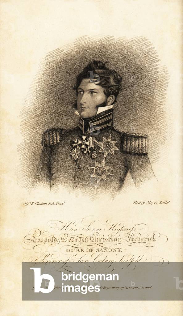 Leopold George Christian Frederick, Duke of Saxony, 1816 (engraving)