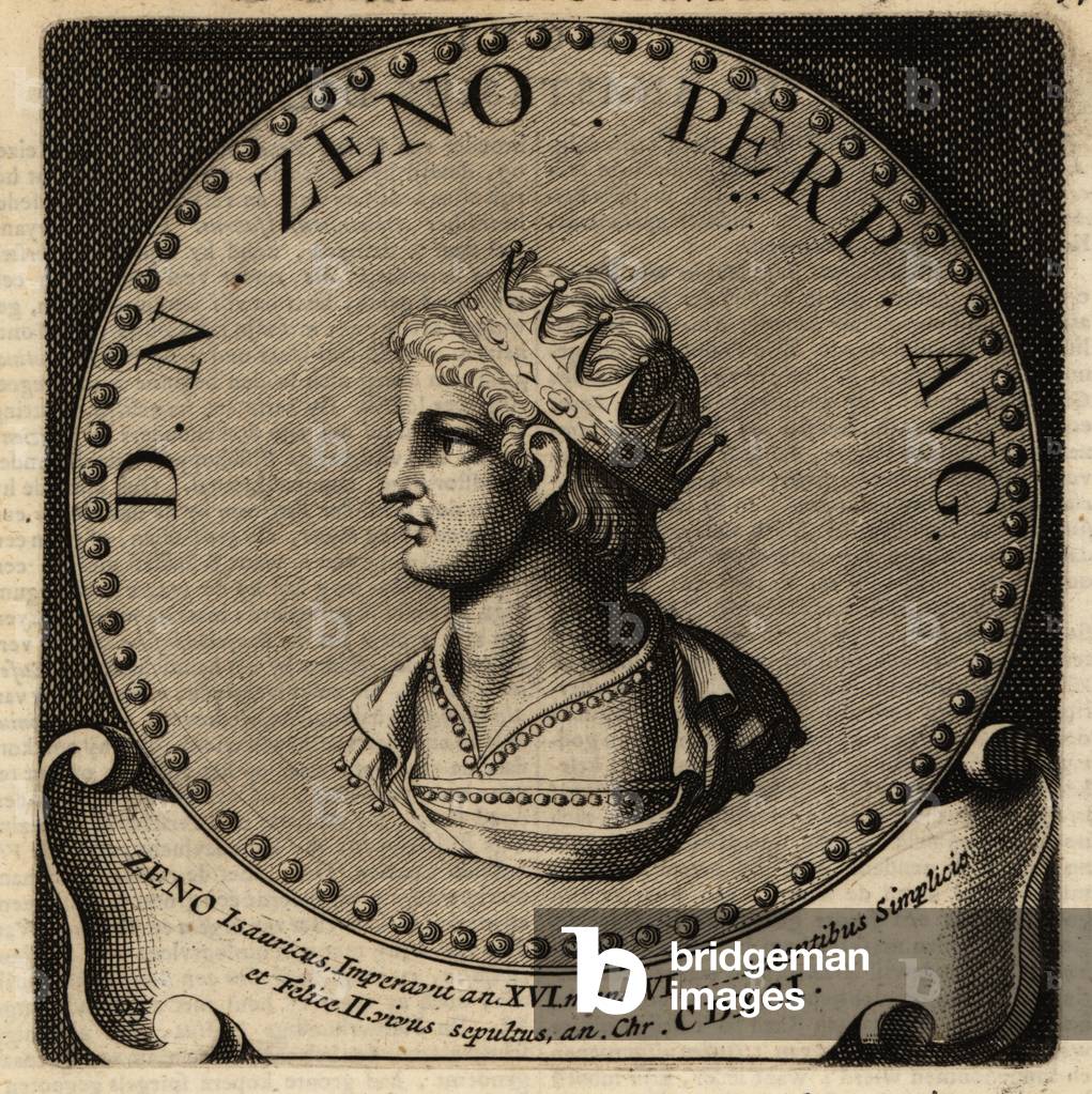 Portrait of Roman Emperor Zeno.