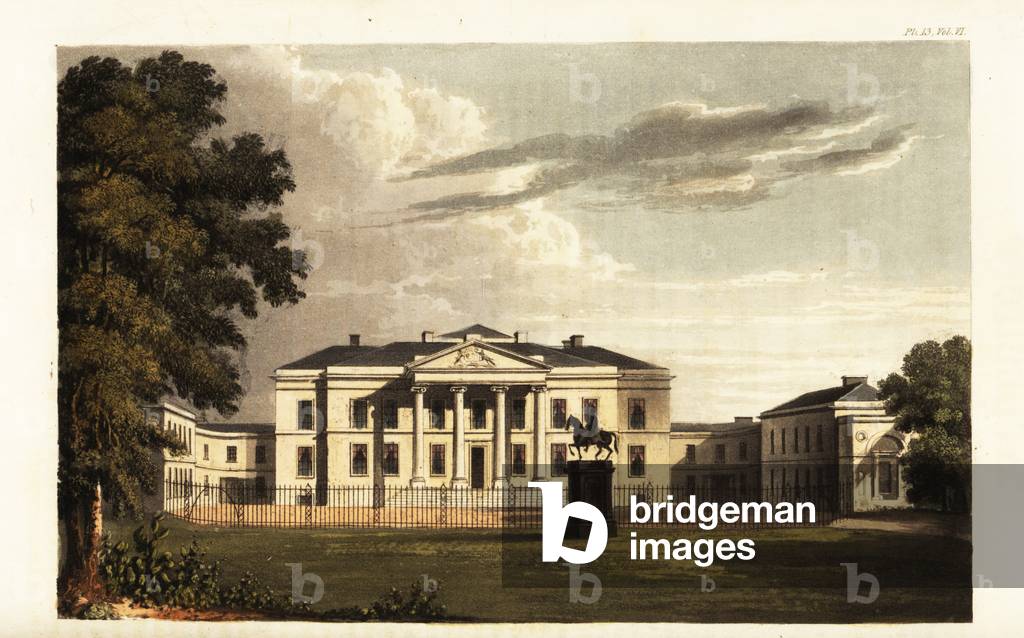 Orchard Cottage, Isle of Wight, the seat of Sir Willoughby Gordo, 1825 (engraving)