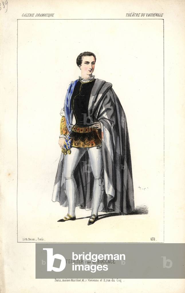 Charles Albert Fechter in the role of Boccace at the Theatre du Vaudeville