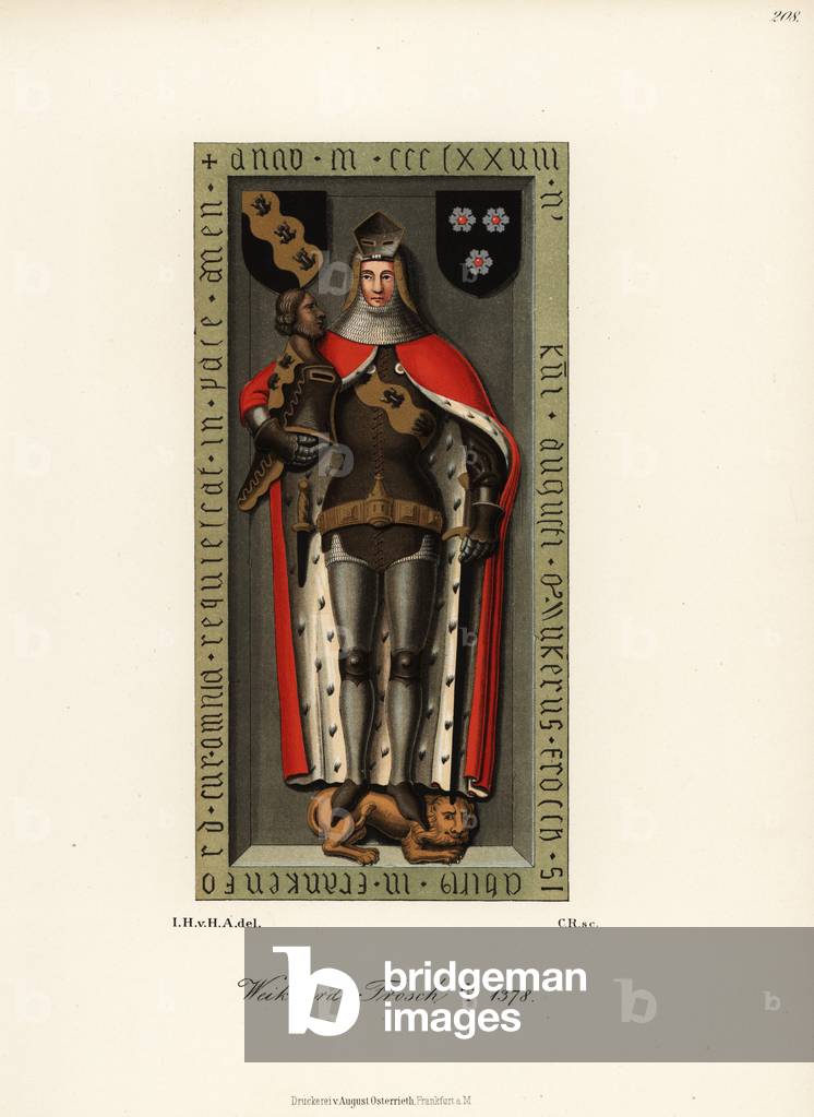 Wicker Frosch, Weikhard Frosch, died 1378, 1889 (chromolithograph)