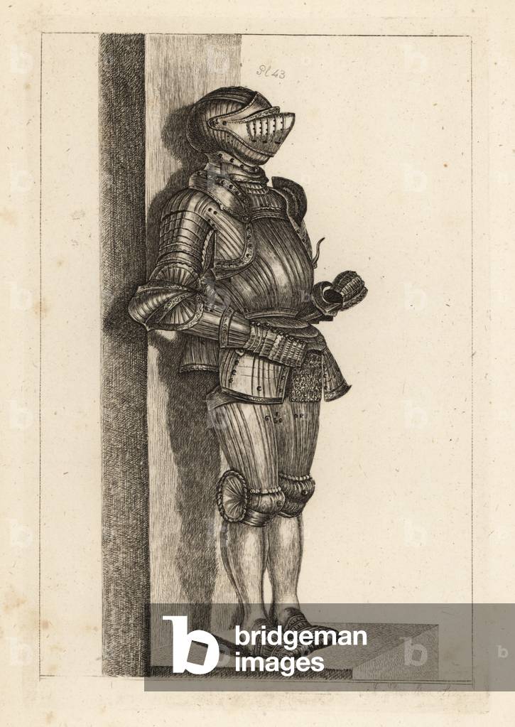 Elegant suit of fluted armour brought by Lord Warwick from Germany