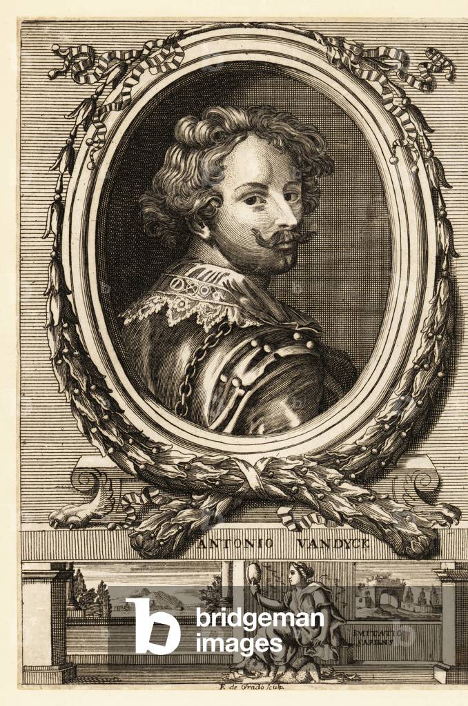 Portrait of Anthony van Dyck, Flemish Baroque artist who became the leading court painter in England, 1599-1641