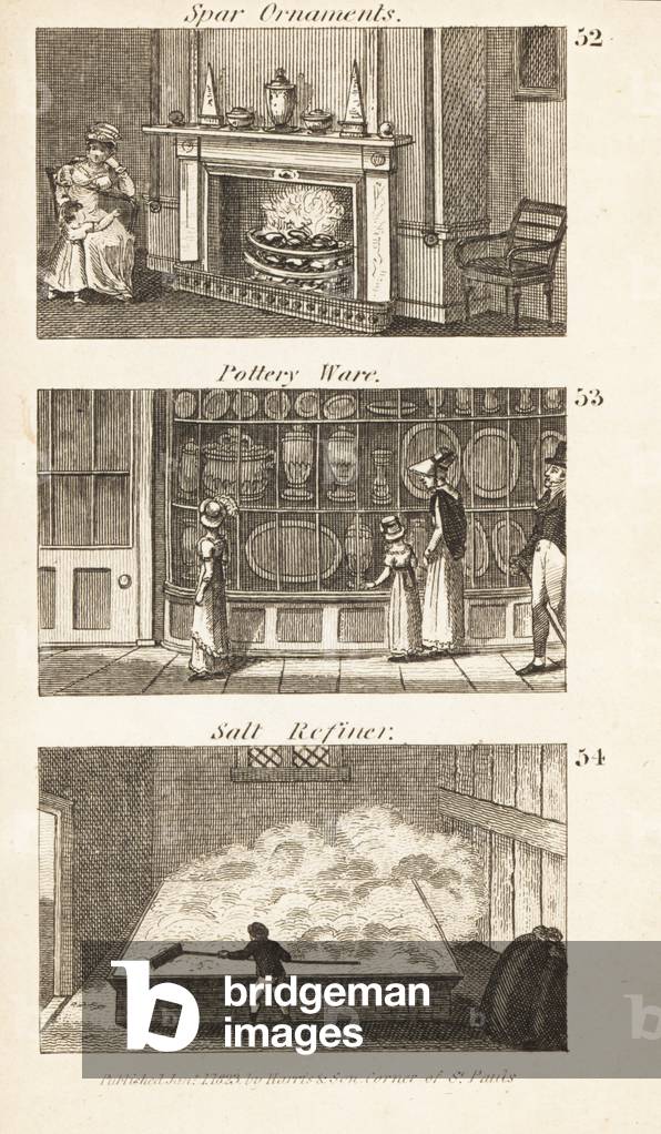 Trades in Regency England: Spar ornaments, pottery ware and salt refiner