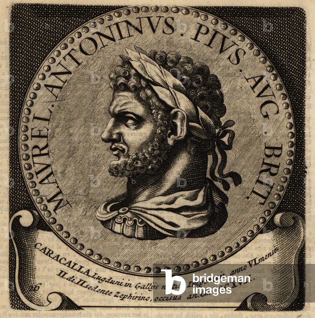 Portrait of Roman Emperor Caracalla.