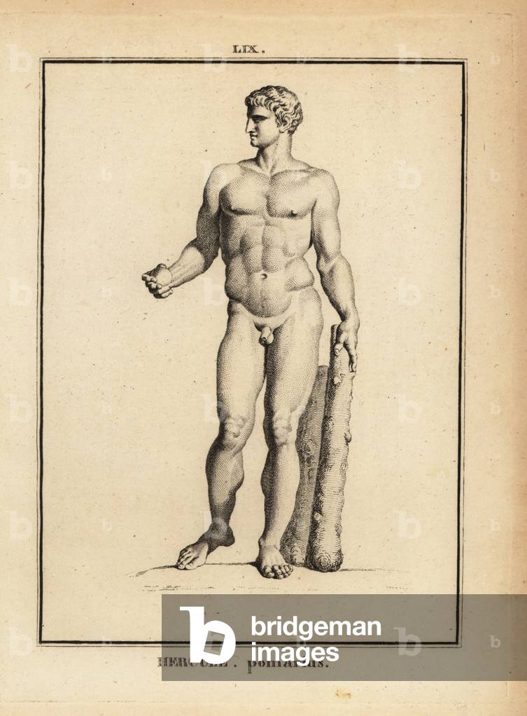 Statue of Hercules Pomarius, Roman hero and god, with a large club