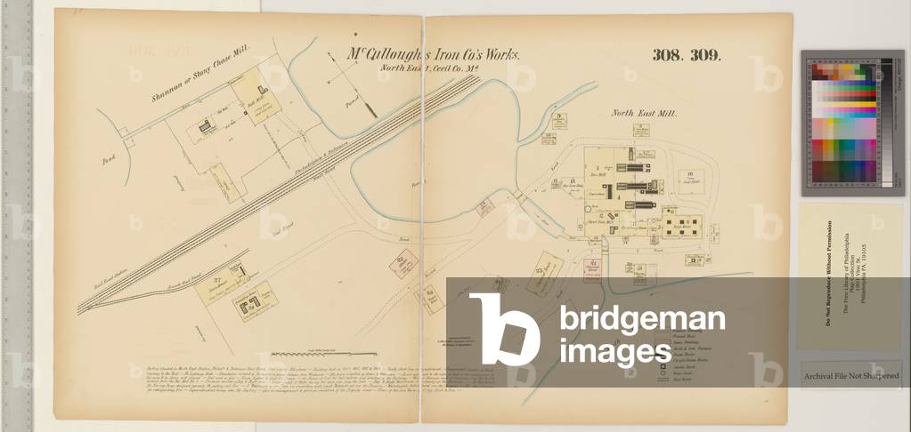 McCulloughs Iron Co., Northeast Creek, Maryland, Hexamer General Surveys (colour litho)