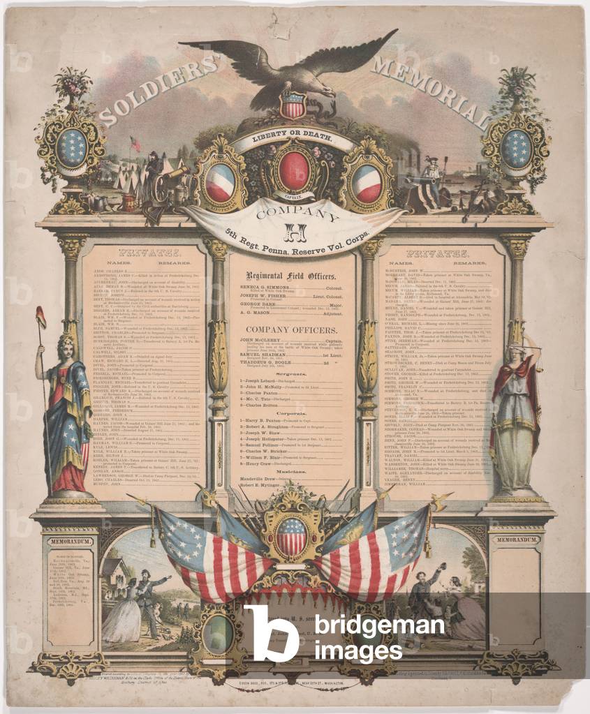 Soldiers' Memorial, 1863 (litho)