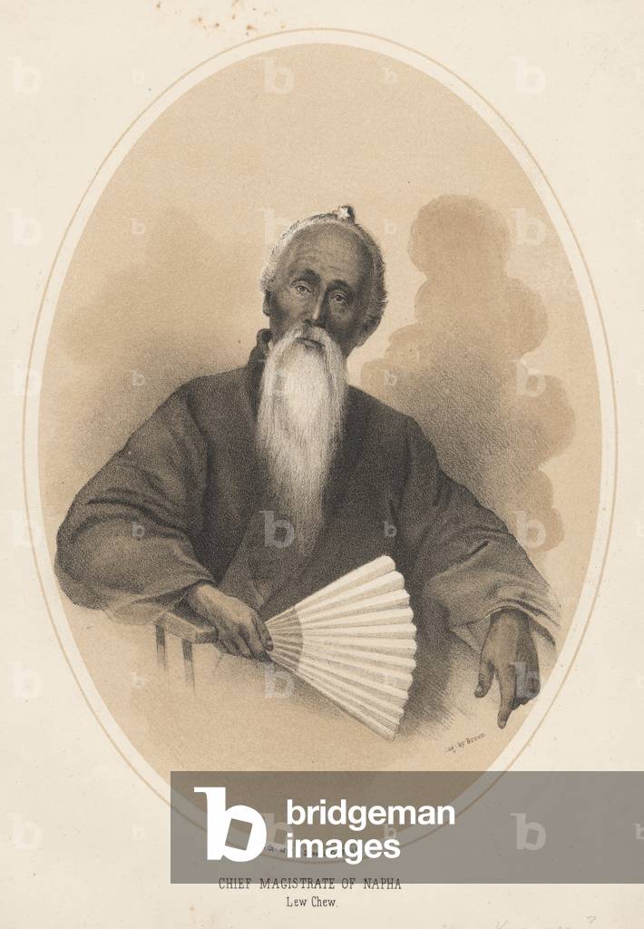 Chief Magistrate of Napha, Lew Chew, 1855 (litho)