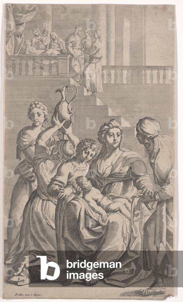 Birth of St. Benedict (etching)