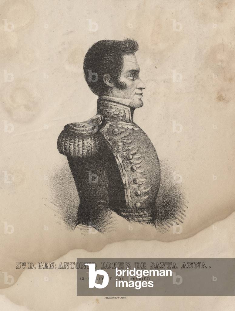 Sr. D. Gen. Antonio Lopez de Santa Anna, litho by Thomas Sinclair (litho)