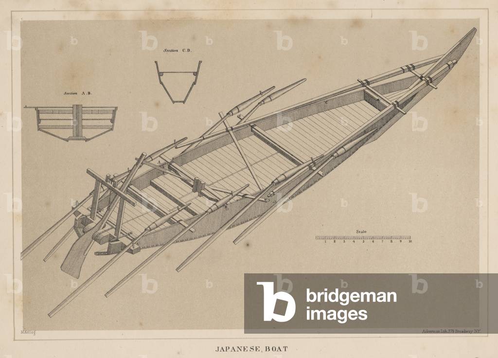 Japanese Boat, 1855 (litho)