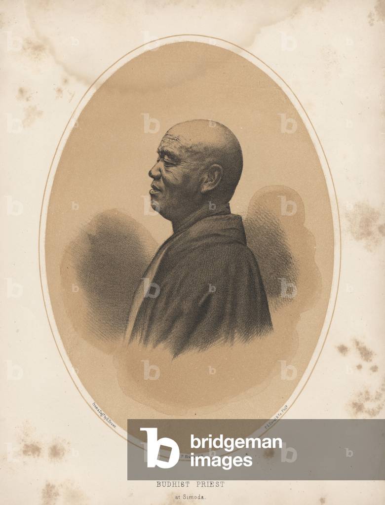 Budhist Priest at Simoda, 1855 (litho)