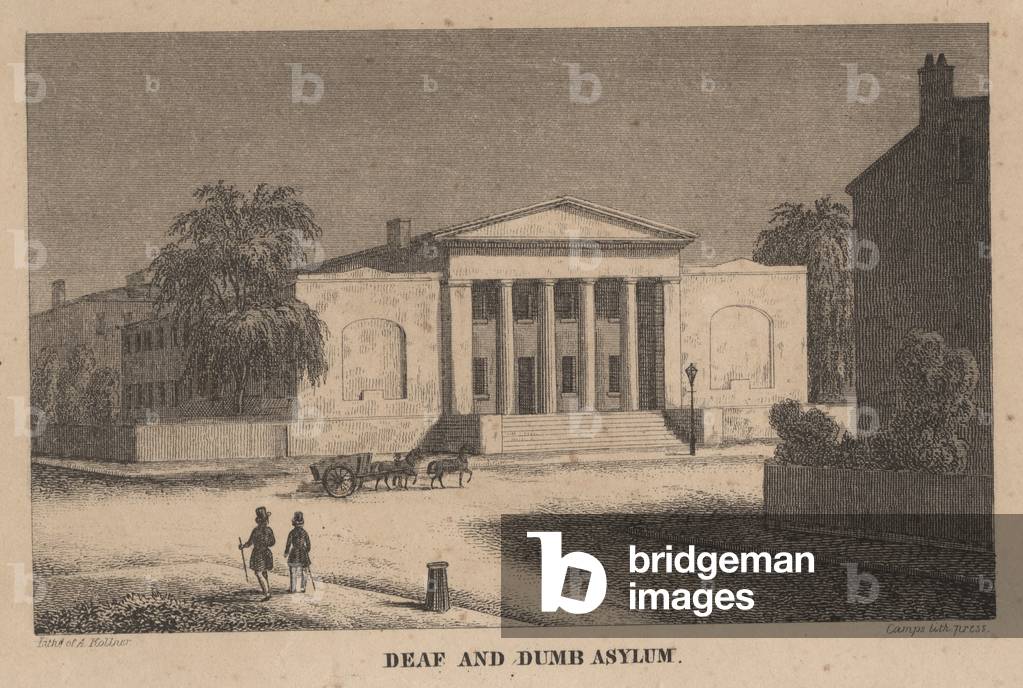 Deaf and Dumb Asylum, Philadelphia, Pennsylvania, c.1847 (litho)