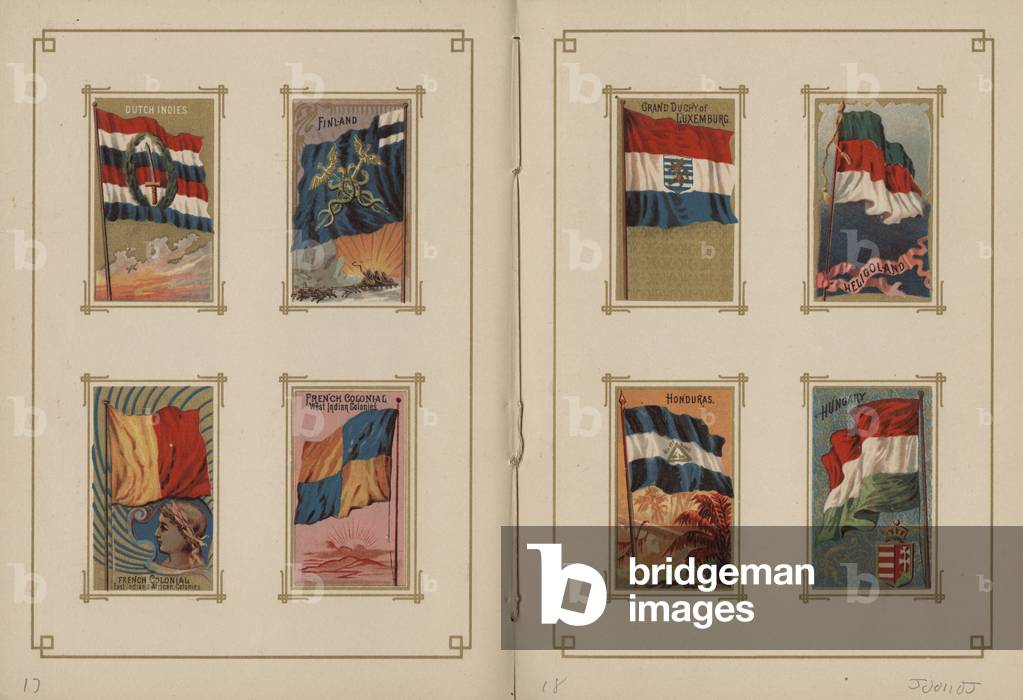 Pages 17 & 18, from 'Flags of All Nations and of the States and Territories of the United States of America', 1887 (chromolitho)