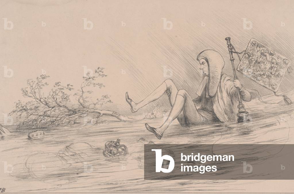 The Last of the Race Brougham, lithograph by C. Motle, 1831 (litho)