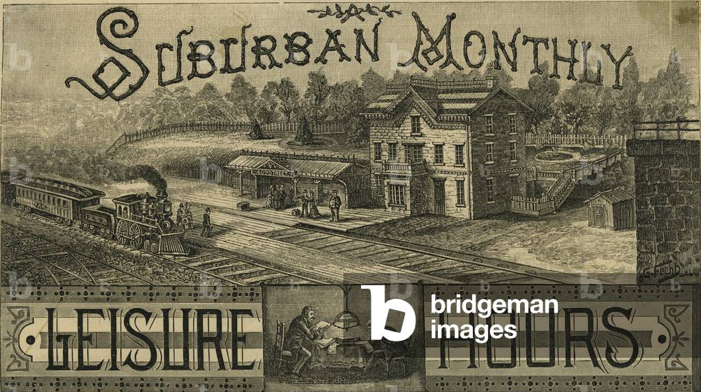 40th Street Station, Penna, Railraoad, USA, 1886 (engraving)