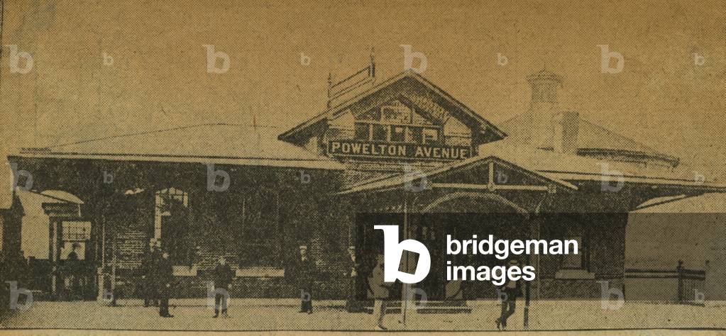 Newspaper clipping: Powelton Avenue Station, Pennsylvania, USA,  1896 (photographic print)