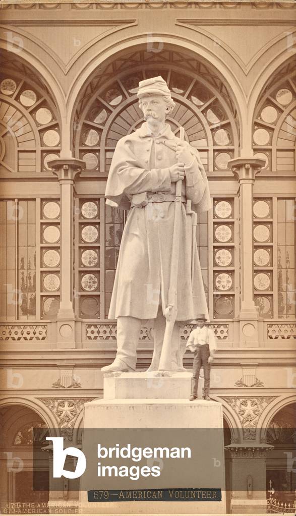 Granite statue of 'The American Volunteer' (albumen print)