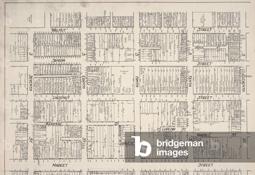Nirenstein's Philadelphia Business Real Estate Locations, plate 2A, 1925 (litho)
