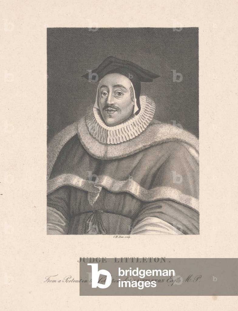 Judge Littleton, engraved by C. M. Dien (engraving)