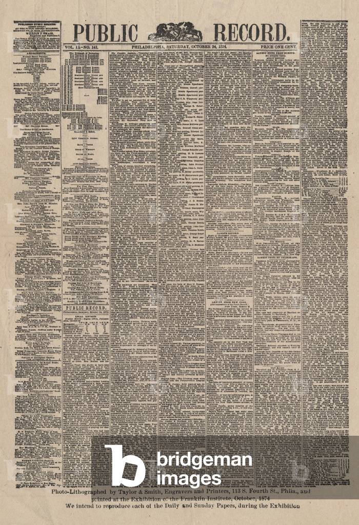 Public Record, 1874 (litho)