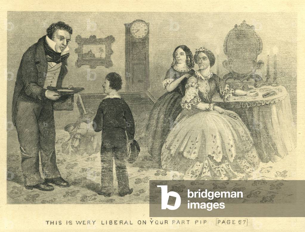 Great Expectations - This Is Very Liberal On Your Part Pip, 1862 (engraving)