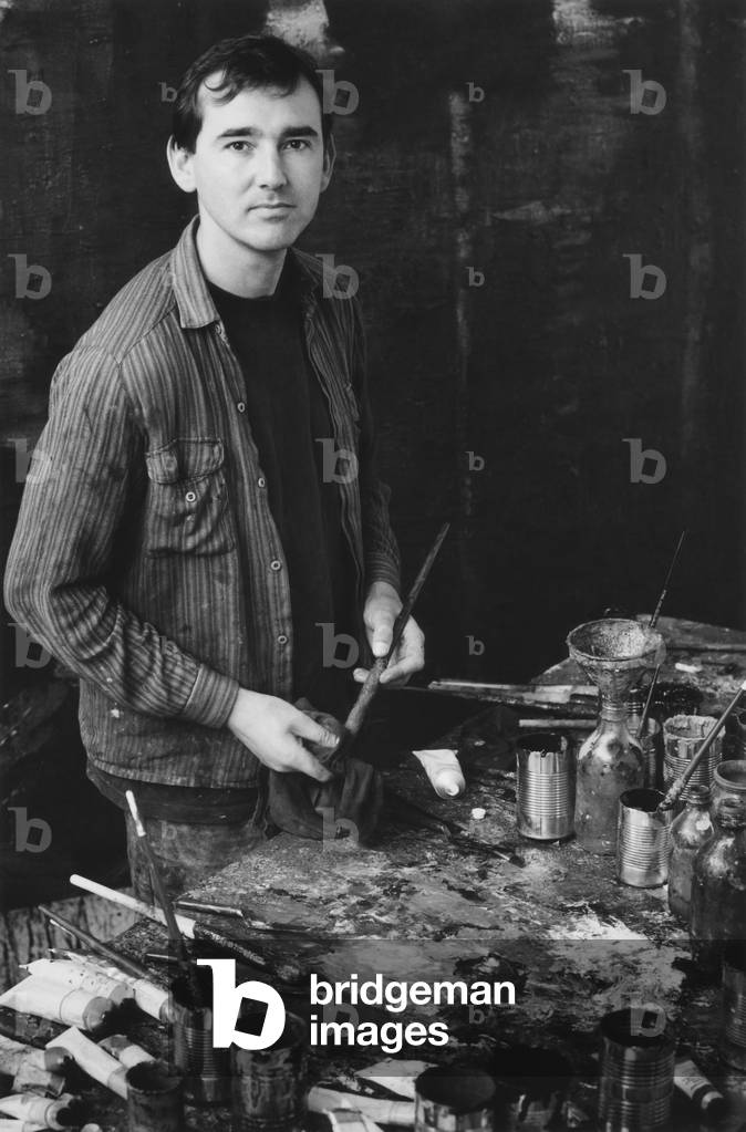 Christopher Le Brun, London, England, 1989 (b/w photo)