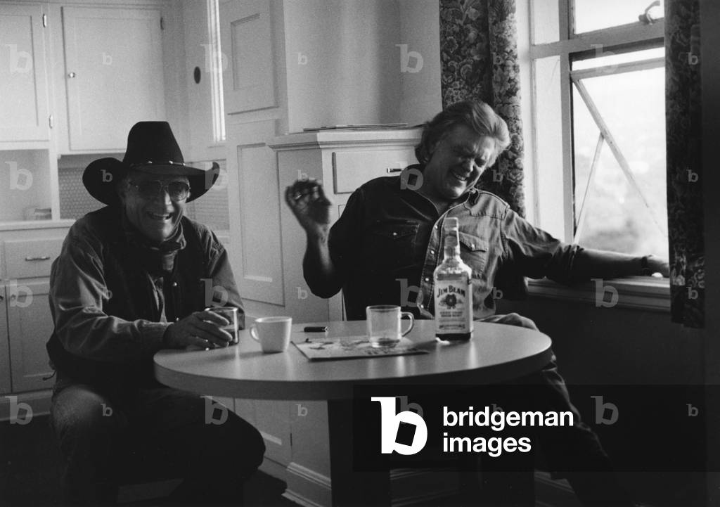 Ramblin' Jack Elliott and Guy Clark, Marshall, California, 2001 (b/w photo)