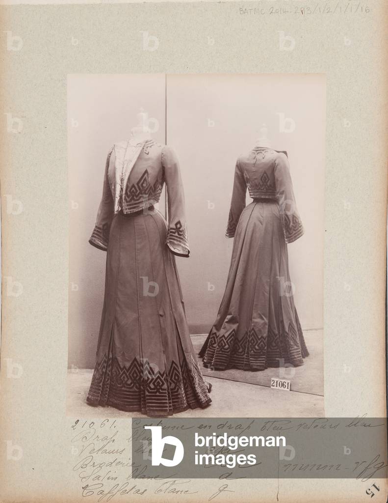 Album Page: House of Worth, Costume, 1903 (b/w photo)