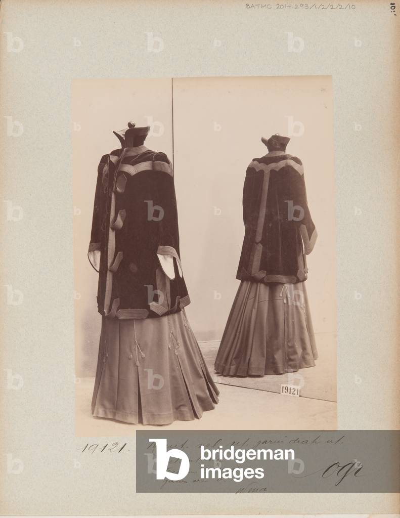 Album Page: House of Worth, Coat, 1902-03 (b/w photo)