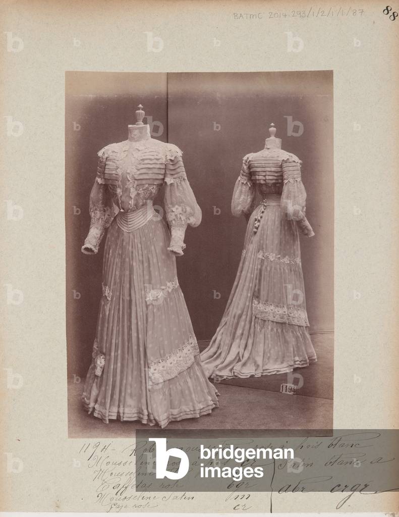 Album Page: House of Worth, Costume, 1903 (b/w photo)