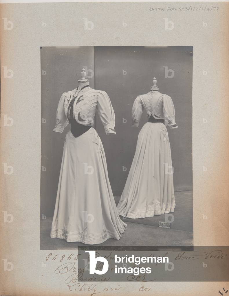 Album Page: House of Worth, Costume, 1905 (b/w photo)