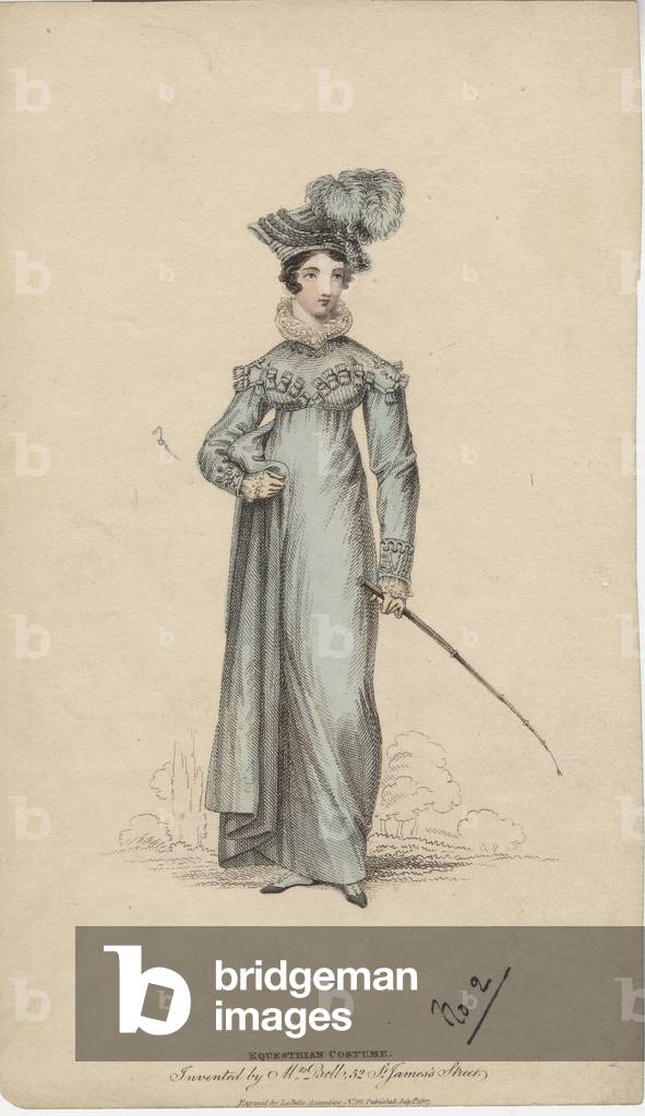 Equestrian costume (colour litho)