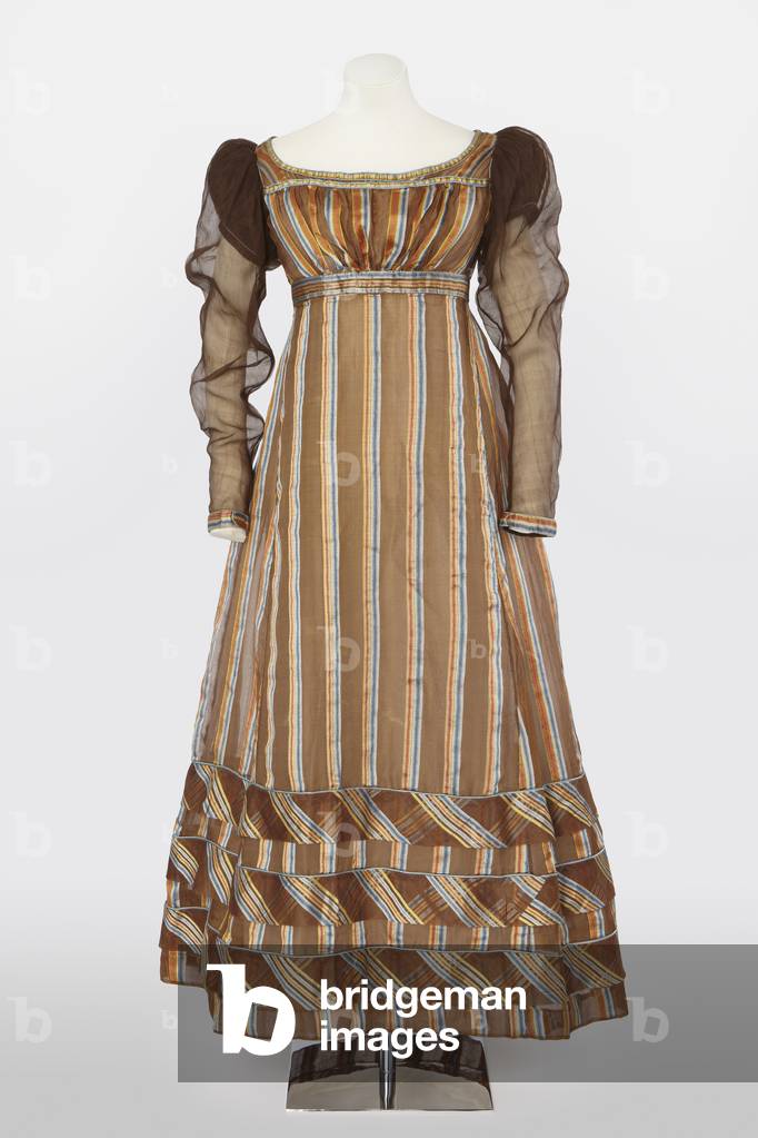 One of a pair of matching dresses worn by two sisters at the Duchess of Richmond's 'Waterloo Ball' in Brussels on the 15th June, 1815 (silk gauze)