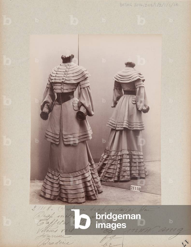 Album Page: House of Worth, Costume, 1903 (b/w photo)
