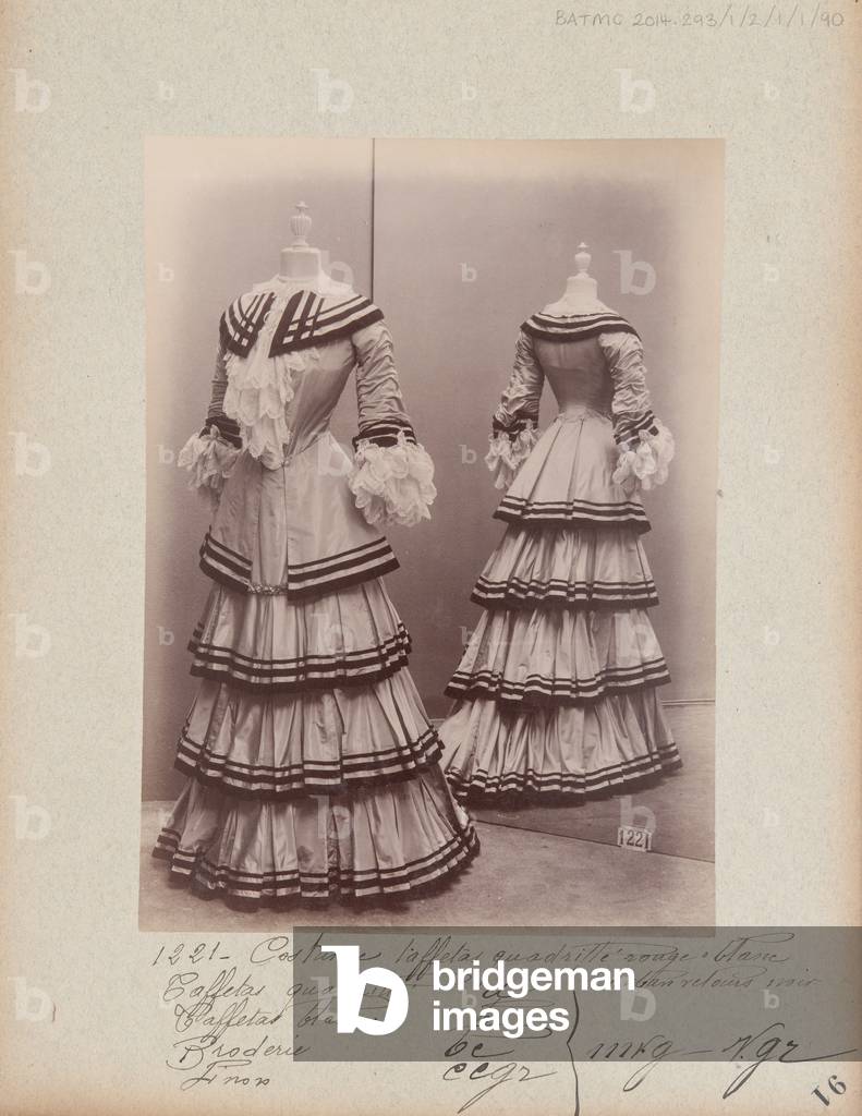 Album Page: House of Worth, Costume, 1903 (b/w photo)
