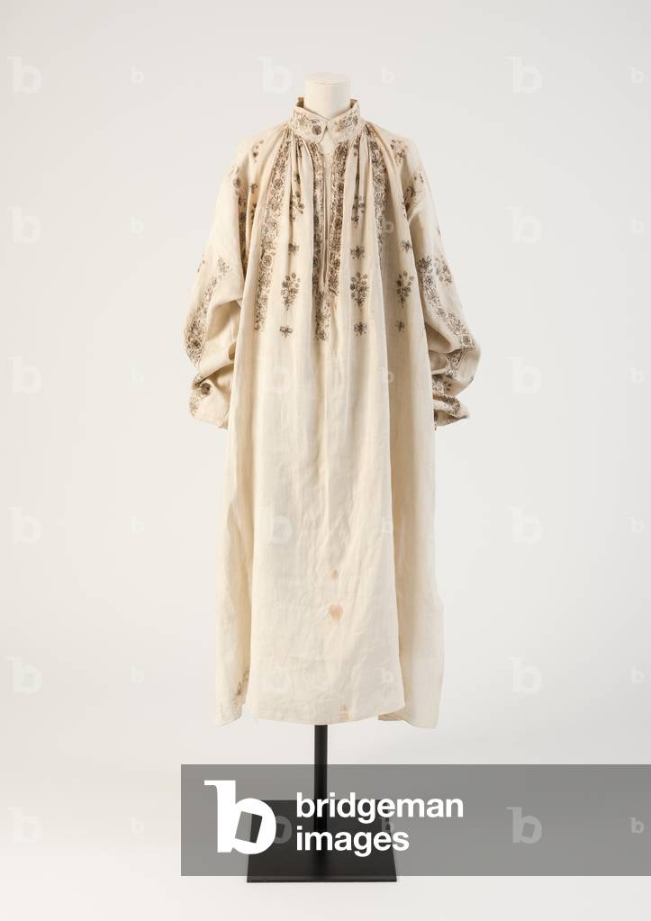Man's blackwork embroidered shirt (linen)