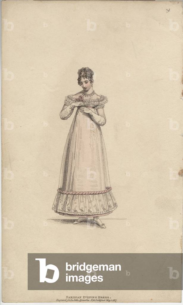"Abito da sera parigino (colore lito)", 19th Secolo di English School