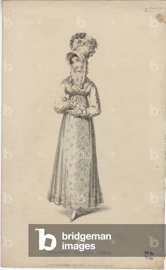 Brighton walking dress (colour litho)