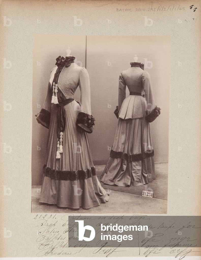 Album Page: House of Worth, Costume, 1903 (b/w photo)