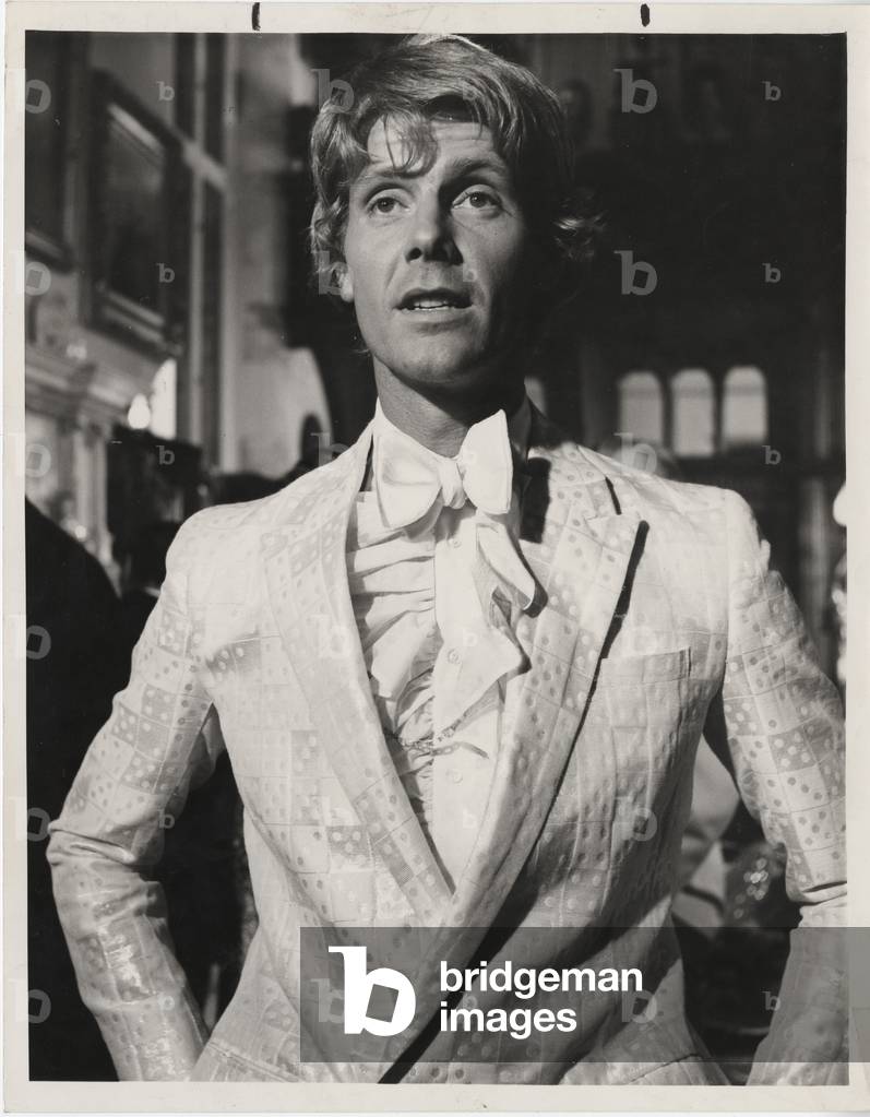 Actor James Fox wearing a jacket by Mr Fish, 1968 (b/w photo)