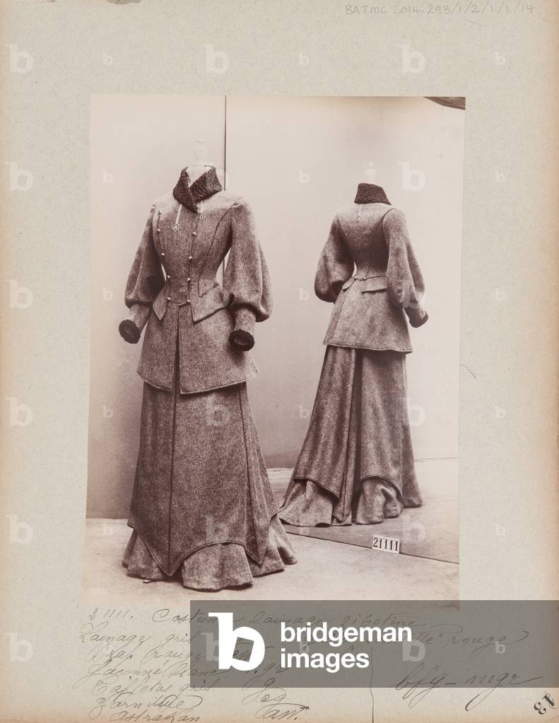 Album Page: House of Worth, Costume, 1903 (b/w photo)