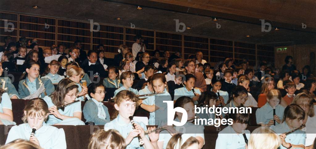 Children making music with