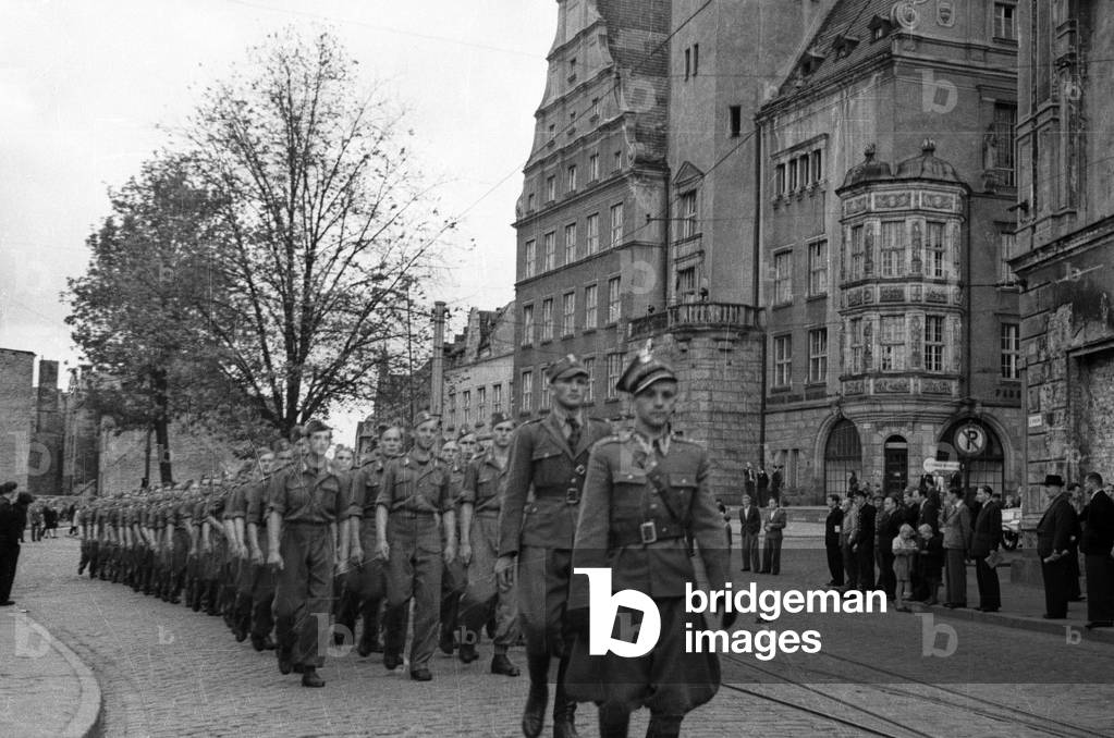 Olsztyn, 1940s. Soldiers. 