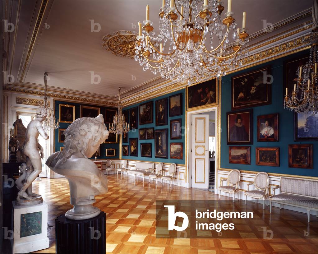 Warsaw, 2002. Gallery in the Palace on water in Lazienki park. 