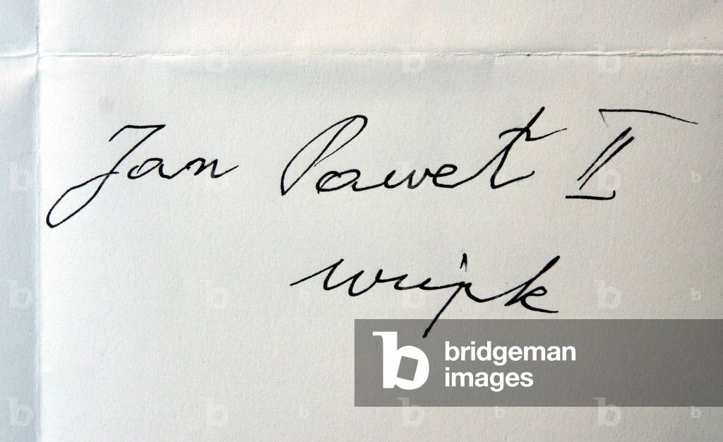 Cracow, 03.04.2005. The Pope's autograph on a letter sent to Stanislaw Abrahamowicz. The pope signed 'uncle' on letters with informal religious posts. They remained friends till death. 