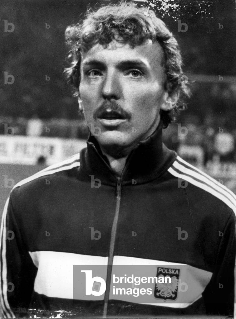 Chorzow 1981. Zbigniew 'Zibi' Kazimierz Boniek (born 03.03.1956). Former Polish footballer and coach. He received a Golden Foot career award in 2009. 