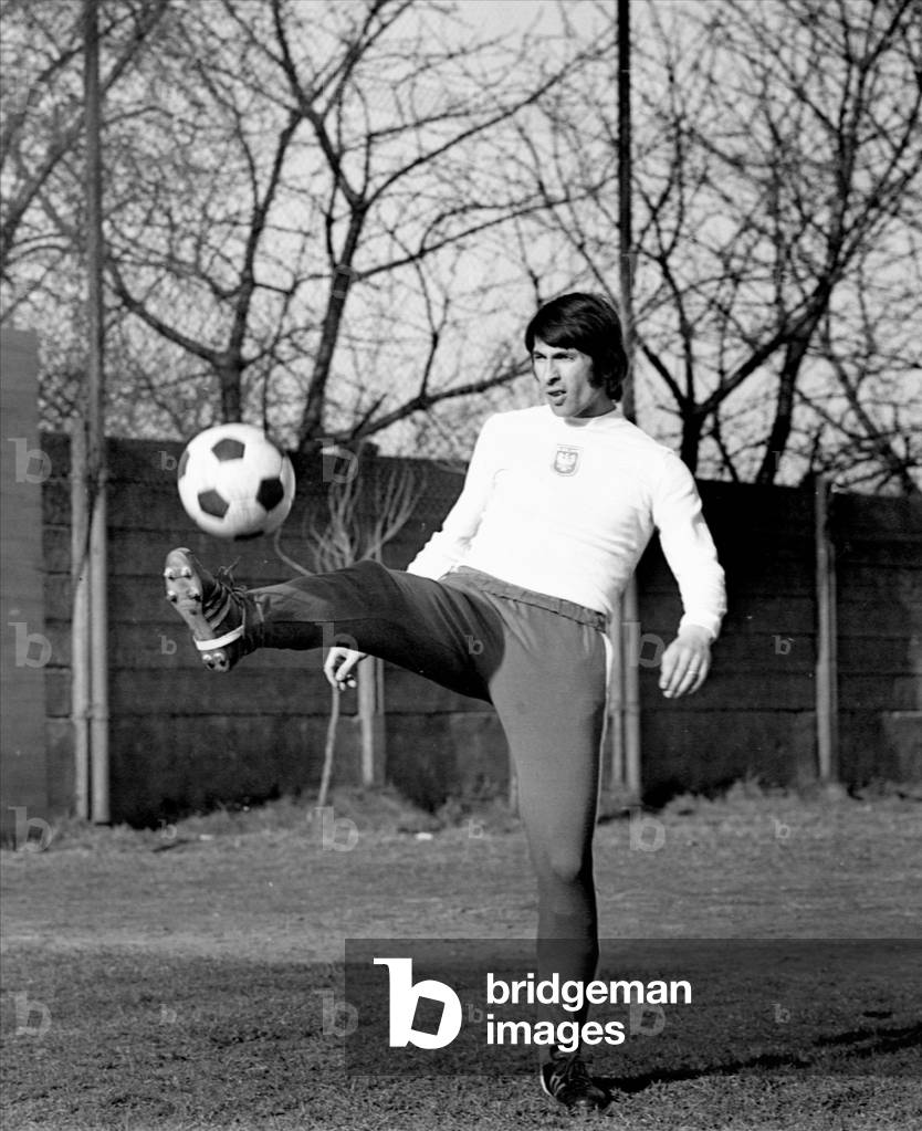 Warsaw, 1974. Kazimierz Deyna (23.10.1947 - 01.09.1989). Polish footballer, and one of the best markers in international football. 