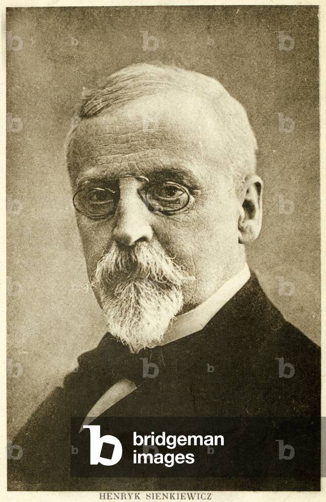 Henryk Adam Aleksander Pius Sienkiewicz (also known as 'Litwos'), 05.05.1846 -15.11.1916). Journalist and novelist. Henryk received a Nobel prize in literature. Sienkiewicz was a Polish aristocrat of the Oszyk coat of arms. 